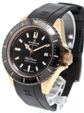 EDOX Skydiver Neptunian 80120-37RNNCA-NIR Date black Dial Automatic Men's_959966
